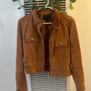 cropped express suede jacket